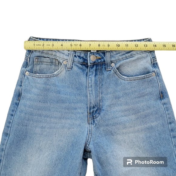 BP. Wide Leg Jean with Split Hem High Waist Mom Jean Sz 26 - Picture 5 of 10